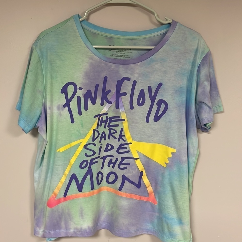 PINK FLOYD Tie Dye Graphic Tee, XXL, Dark side of the moon,  stretchy cotton